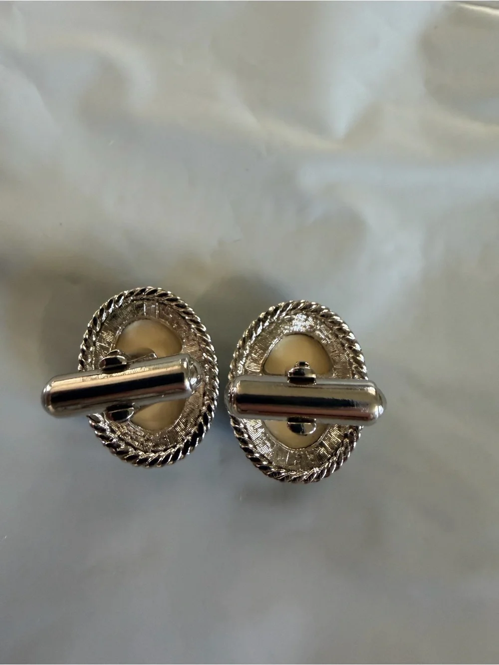 Classic Silver and White Nautical Cufflinks plus 1 more set- Men's Accessories